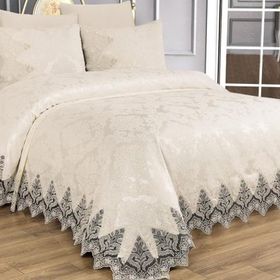 Çeyiz Diyarı Ivory Krem Çift Kişilik Pike Takımı Seti