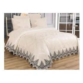 Çeyiz Diyarı Ivory Krem Çift Kişilik Pike Takımı Seti