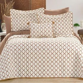 Çeyiz Diyarı Krem Gold Brillance Çift Kişilik Yatak Örtüsü