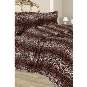 Çeyiz Diyarı Leopar Çift Kişilik Yatak Örtüsü