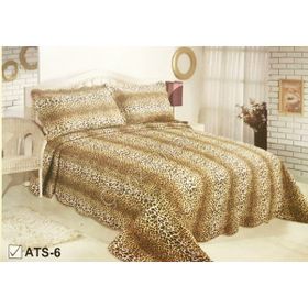 Çeyiz Diyarı Leopar Çift Kişilik Yatak Örtüsü