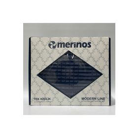 Çeyiz Diyarı Merinos Modern Line Lacivert 2 Parça Tek Kişilik Battaniye Seti