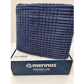 Çeyiz Diyarı Merinos Modern Line Lacivert 2 Parça Tek Kişilik Battaniye Seti