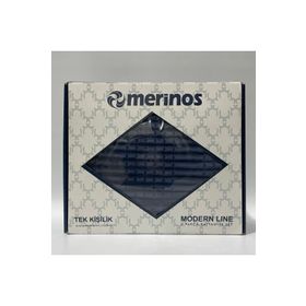 Çeyiz Diyarı Merinos Modern Line Lacivert 2 Parça Tek Kişilik Battaniye Seti