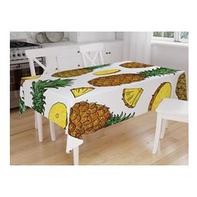 Çeyiz Diyarı Pine Dijital Baskı Beyaz Masa Örtüsü