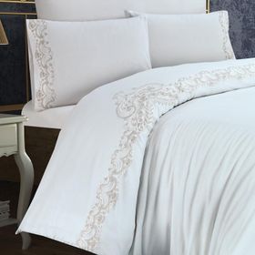 Çeyiz Diyarı Tiara Krem Nevresim Takımı