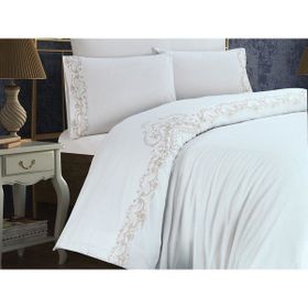Çeyiz Diyarı Tiara Krem Nevresim Takımı