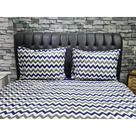 Çeyiz Diyarı Zigzag Lacivert Çift Kişilik Nevresim Takım