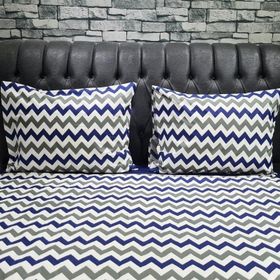 Çeyiz Diyarı Zigzag Lacivert Çift Kişilik Nevresim Takım