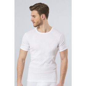Ceyizalisverisi 2'li Paket Beyaz XXXL Türen Erkek Ribana O Yaka Fanila