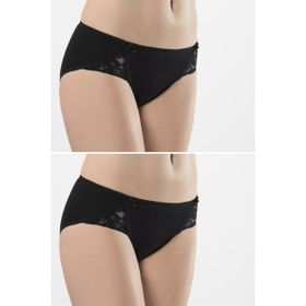 Ceyizalisverisi 2'li Paket Siyah M Türen Kadın Likralı Dantelli Bikini