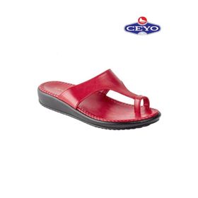 Ceyo 9200-2 Kırmızı Baş Parmak Geçmeli Kadın Anatomik Terlik