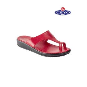 Ceyo 9200-2 Kırmızı Baş Parmak Geçmeli Kadın Anatomik Terlik