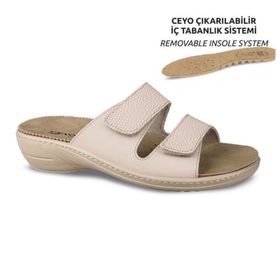 Ceyo 9855-11 Camel Anatomik Kadın Terlik