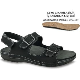 Ceyo 9903-5 Siyah Erkek Sandalet