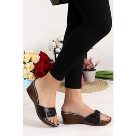 Ceyo 9927 Vizon Dolgu Topuk Kadın Terlik