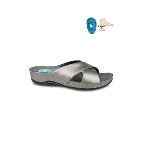 Ceyo 9946-1 Topuk Dikenine Özel Platin Renk Kadın Comfort Terlik