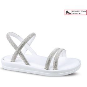 Ceyo 9986-6 Beyaz Kadın Sandalet