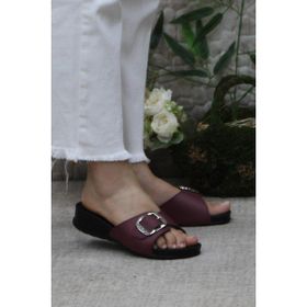 Ceyo Oliva-8 Bordo Kadın Terlik