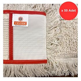 Ceytem Kırmızı Biyeli 50x50 cm Zincir Dikiş Nemli Mop