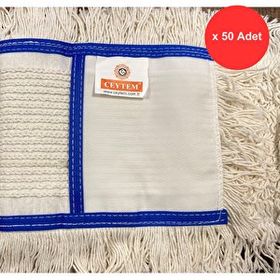 Ceytem Mavi 50x50 cm Zincir Dikiş Orlon Mop