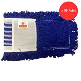 Ceytem Mavi 50x50 cm Zincir Dikiş Orlon Mop