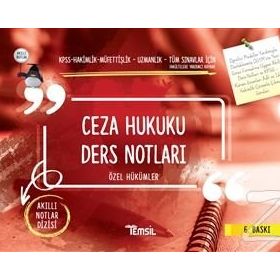 Ceza Hukuku Ders Notları Özel Hükümler - Kolektif