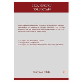 Ceza Hukuku Soru Kitabı - Cinius Yayınları