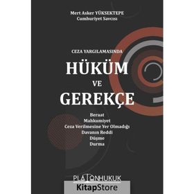 Ceza Yargılamasında Hüküm ve Gerekçe- Platon Hukuk Yayınevi