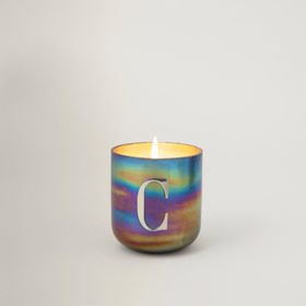 Chakra Ç Harfli Gunmetal Kokulu Metal Mum
