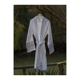 Chakra Derin Unisex Beyaz Bornoz