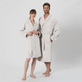Chakra Solid Bej Unisex Bornoz