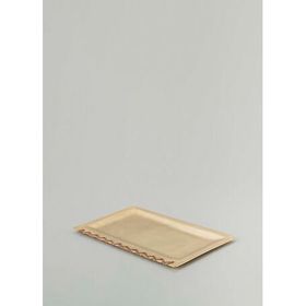 Chakra Stitch 26x16 cm Gold - Altın Dekoratif Tabak