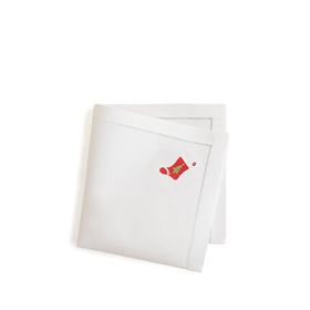 Chakra Volante Pamuklu Nakışlı 40x40 cm Beyaz Servis Peçetesi