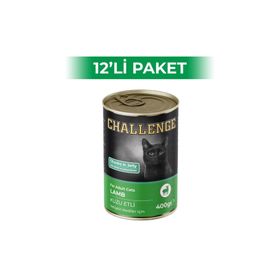 Challenge Kuzu Etli 12x400 gr Yetişkin Kedi Konservesi