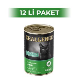 Challenge Kuzu Etli 12x400 gr Yetişkin Kedi Konservesi