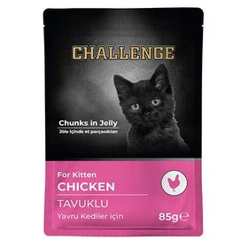 Challenge Pouch Kitten Tavuklu 85 gr Yavru Kedi Yaş Mamas