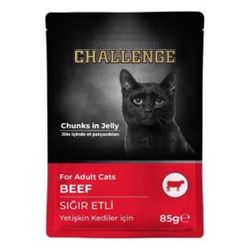 Challenge Pouch Sığır Etli 85 gr Yetişkin Kedi Konservesi
