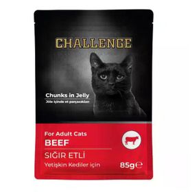 Challenge Pouch Sığır Etli 85 gr Yetişkin Kedi Konservesi