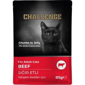 Challenge Pouch Sığır Etli 85 gr Yetişkin Kedi Konservesi
