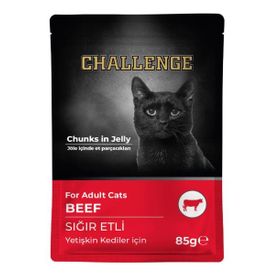 Challenge Pouch Sığır Etli 85 gr Yetişkin Kedi Konservesi