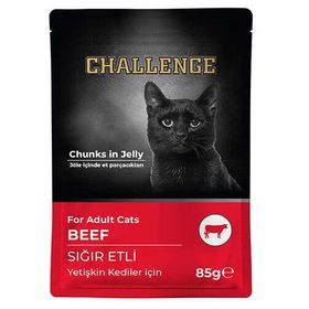 Challenge Pouch Sığır Etli Yetişkin 85 gr Kedi Yaş Maması