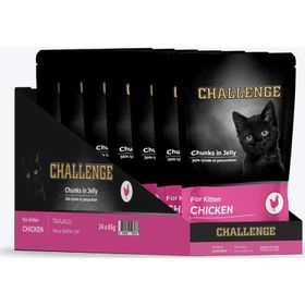 Challenge Pouch Tavuklu 24x85 gr Yavru Kedi Yaş Mama