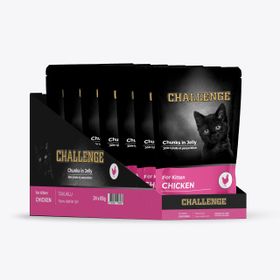Challenge Pouch Tavuklu 24x85 gr Yavru Kedi Yaş Mama
