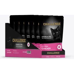 Challenge Pouch Tavuklu 24x85 gr Yavru Kedi Yaş Mama