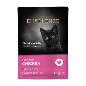 Challenge Pouch Tavuklu 85 gr Yavru Kedi Konservesi
