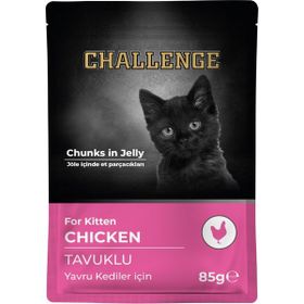 Challenge Pouch Tavuklu 85 gr Yavru Kedi Yaş Mama