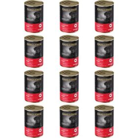 Challenge Sığır Etli 12x400 gr Yetişkin Köpek Konservesi