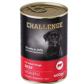 Challenge Sığır Etli Jöle Et Parçalı 400 gr Köpek Konservesi