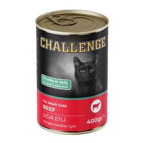Challenge Sığır Etli Jöle Parça Etli 400 gr Kedi Konservesi